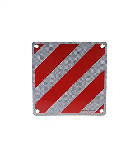 Reflektierende Warntafel Italien aus Aluminium 500x500mm