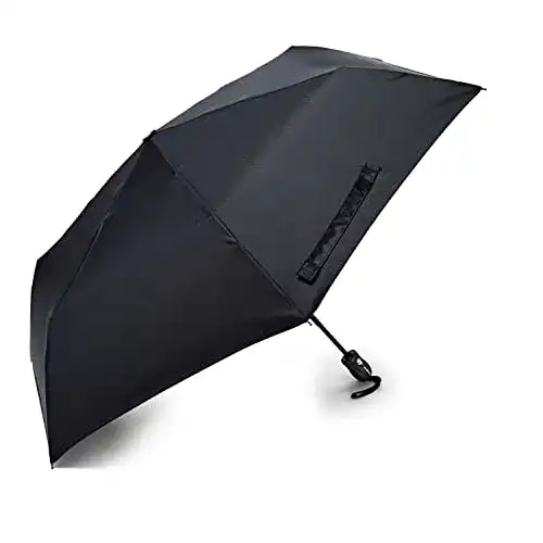 Samsonite Compact Auto Open Close Regenschirm in Schwarz