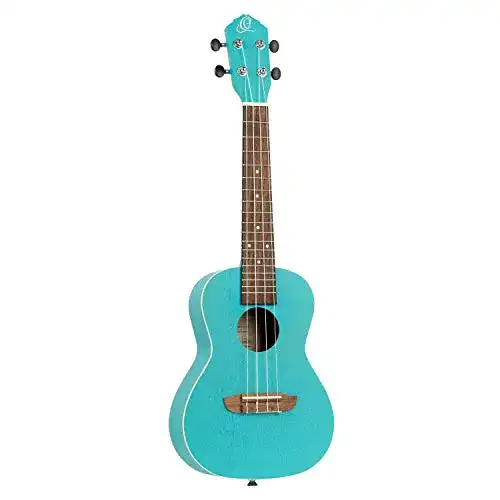 Ortega Guitars Konzert Ukulele Akustisch, Earth Series, Okoume, Hellblau