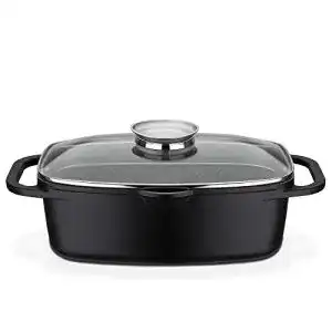 Bräter mit Glasdeckel von GSW Gourmet Granit Universalbräter