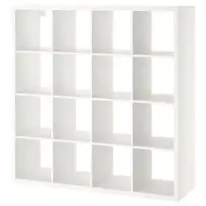 IKEA KALLAX Regal in Weiß, 147 x 147 cm mit Wandbefestigung