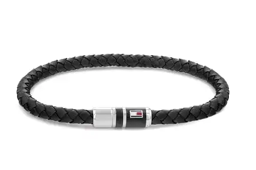 Lederarmband von Tommy Hilfiger für Herren, geflochtenes Design
