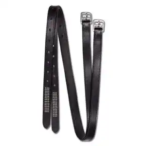 Steigbügelriemen Waldhausen Star mit Strass schwarz, 120 cm
