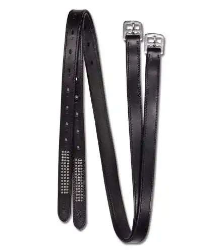 Steigbügelriemen Waldhausen Star mit Strass schwarz, 120 cm