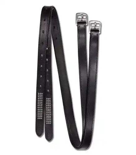 Steigbügelriemen Waldhausen Star mit Strass schwarz, 120 cm