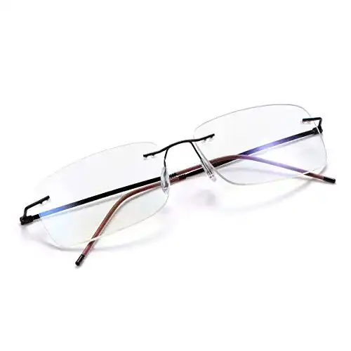 Gleitsichtbrille randlos mit progressiven multifokalen Gläsern