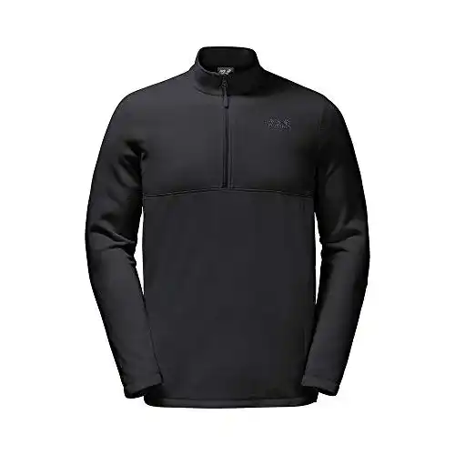 Jack Wolfskin Herren Gecko Fleecepullover Schwarz Größe S