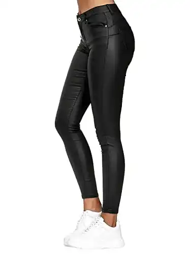Leder-Leggings Onsoyours für Damen aus Kunstleder im Skinny Fit