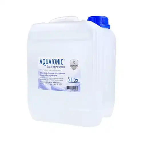 aquaionic destilliertes Wasser 5 Liter für Laboranwendungen und Geräte