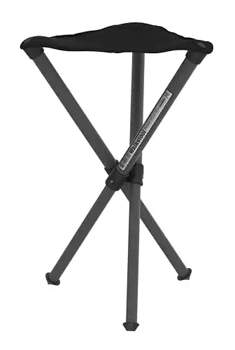 Walkstool Klapphocker Basic in Schwarz, 3-beinig, 50 cm Sitzhöhe