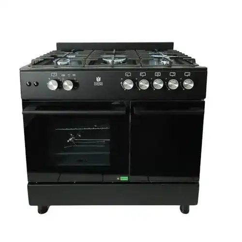 Gasherd mit Gasbackofen Gasline GAG90GPXFL-B in Schwarz