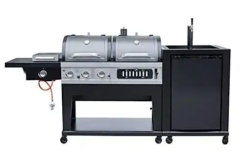 Kombigrill E. Fuego El Fuego (Gas- und Holzkohlegrill) mit Zapfanlage