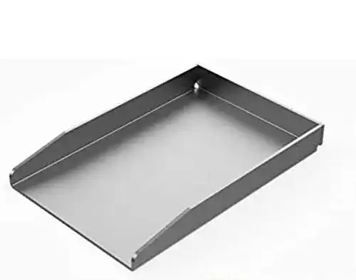Edelstahl-Plancha RuSchi BBQ Grillplatte 20x30cm für Gas- und Kohlegrills