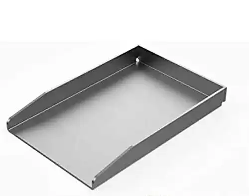 Edelstahl-Plancha RuSchi BBQ Grillplatte 20x30cm für Gas- und Kohlegrills