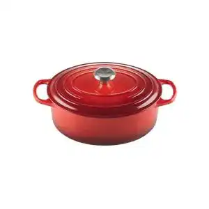 Le Creuset Signature Gusseisen-Bräter in Kirschrot