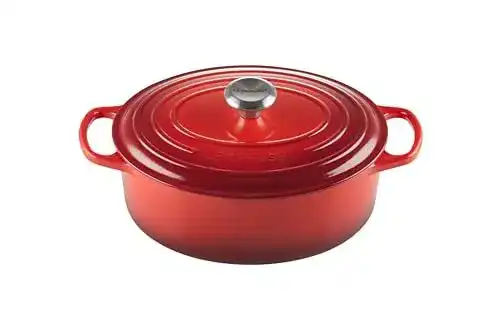 Le Creuset Signature Gusseisen-Bräter in Kirschrot