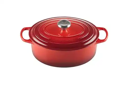 Le Creuset Signature Gusseisen-Bräter in Kirschrot