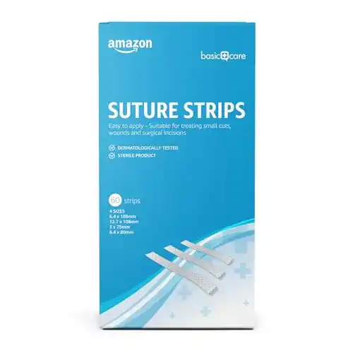 Klammerpflaster von Amazon Basic Care – Wundverschlussstreifen