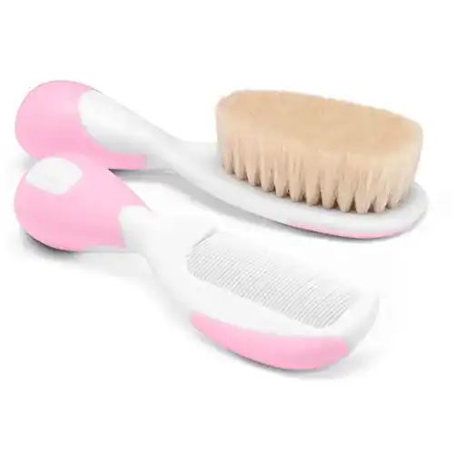 Chicco Kinderhaarbürste Set mit Babyhaarbürste und Kamm