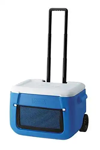 Coleman 50QT Poly-Lite Kühlbox mit Rollen für Outdoor-Aktivitäten