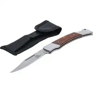 Taschenmesser BGS Do It Yourself 2080 mit Holzgriff und Gürteltasche