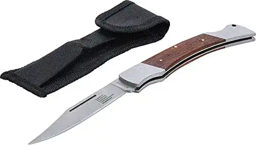 Taschenmesser BGS Do It Yourself 2080 mit Holzgriff und Gürteltasche