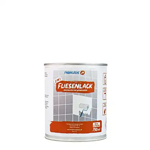 Fliesenlack Farbklecks24 weiß 750ml glänzend