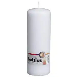 Bolsius Stumpenkerzen Set – Glatte weiße Kerzen, 8 Stück, 20 x 7 cm
