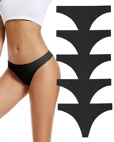 Nahtlose Slips VOENXE Tanga String Damen im 5er-Pack