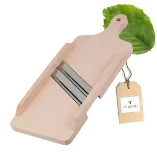 Krauthobel aus Holz 40 cm mit scharfen Klingen für Gemüse