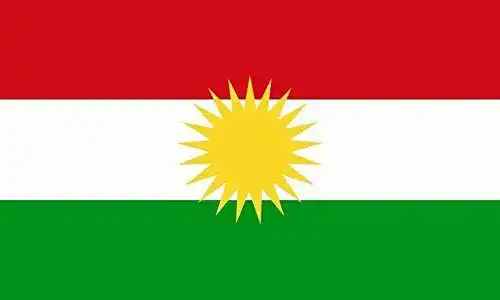 Kurdistan Flagge 60 x 90 cm aus Polyester