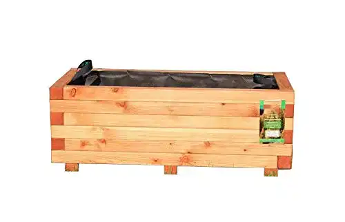 Hochbeet aus Lärche mit Vlies und Griffen – Pflanzkasten 80 x 40 x 31 cm