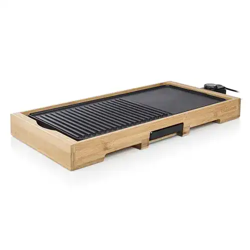 Teppanyaki-Grill Tristar BP-2641 Bambus XL Funktionaler Grill für die Küche