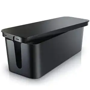 Kabelmanagement Box von Csl-Computer – 41 cm groß, schwarz, für Kabelorganisation