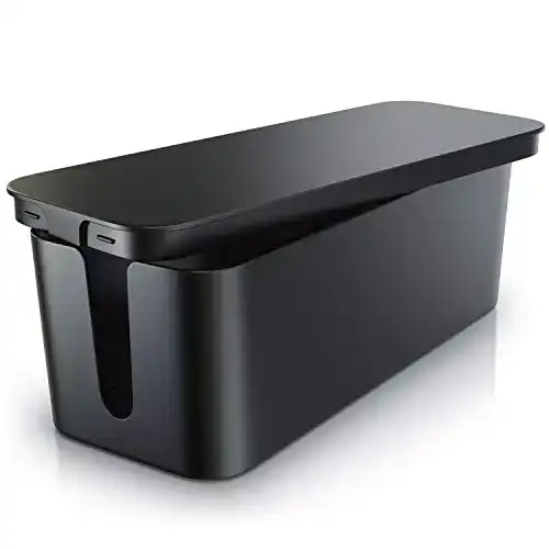 Kabelmanagement Box von Csl-Computer – 41 cm groß, schwarz, für Kabelorganisation