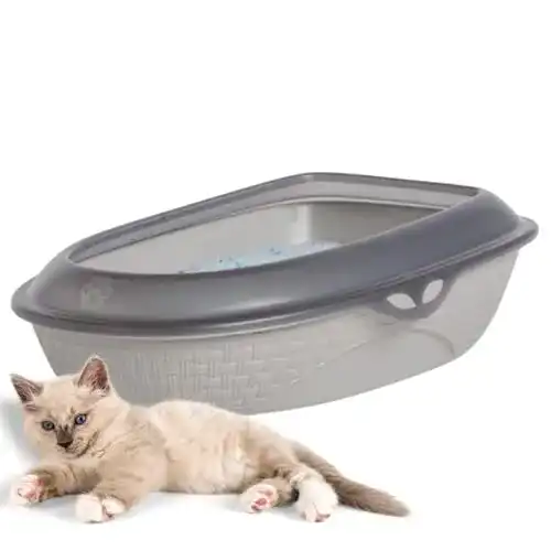 Katzenklo XXL Bama Spa Katzentoilette in Rattan Optik 60 cm