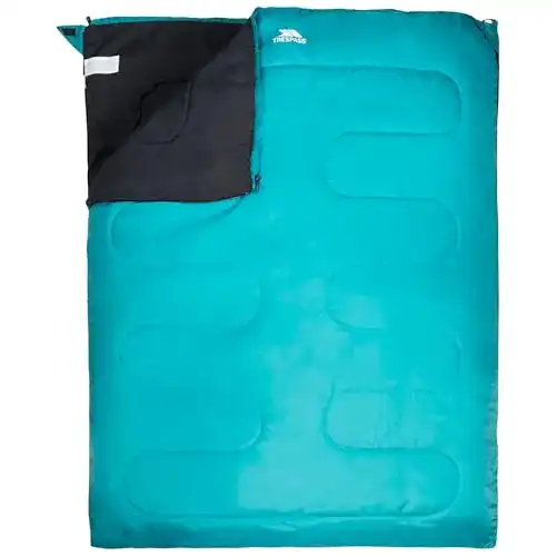 Doppelschlafsack Trespass Catnap in Jade für 2 Personen für drei Jahreszeiten