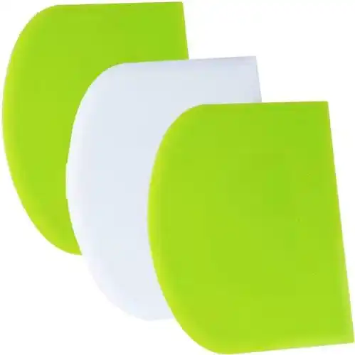Teigschaber Set von Surdoca – 3-teiliges Teigkarten- und Teigschneider-Set