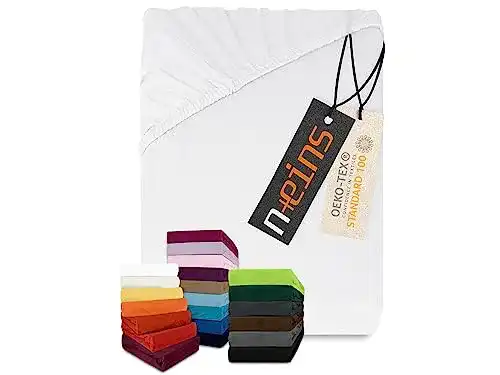 Spannbettlaken 90×200 npluseins Jersey in verschiedenen Farben