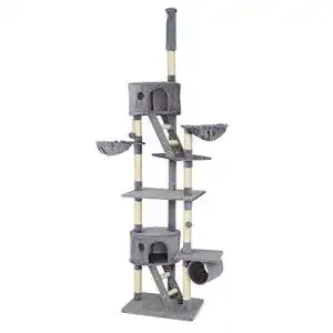 Kratzbaum Deckenhoch Lionto XXL für Katzen mit Sisal und Plüsch