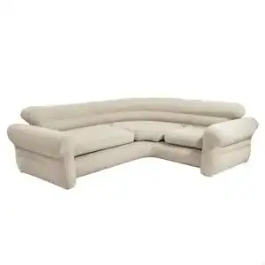 Luftsofa Intex 68575NP Aufblasbares Ecksofa in Beige aus Vinyl