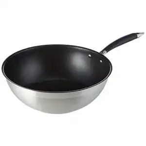 Wok Pfanne 28 cm von Amazon Basics in Schwarz