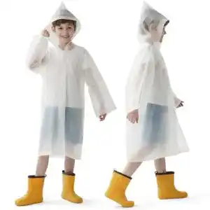 Durchsichtiger Regenmantel Opret für Kinder – 2 Stück Regenponcho