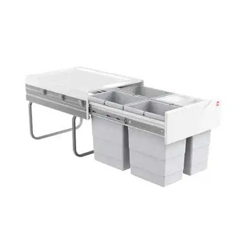 Hailo Einbau-Abfalleimer 3643141 mit 4 Inneneimern