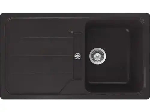 Granitspüle Schock Küchenspüle 86 x 50 cm D-100 Nero