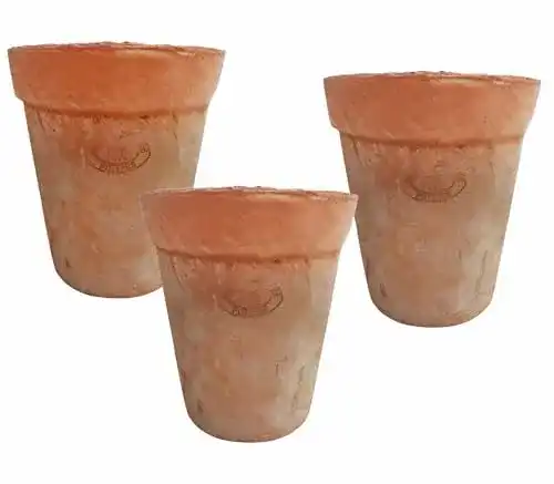 Tontöpfe Set aus Terracotta im mediterranen Design, 3 Stück, Ø 12,5 cm