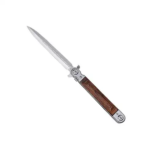 Haller Taschenmesser XXL mit Dolchklinge und Holzgriff