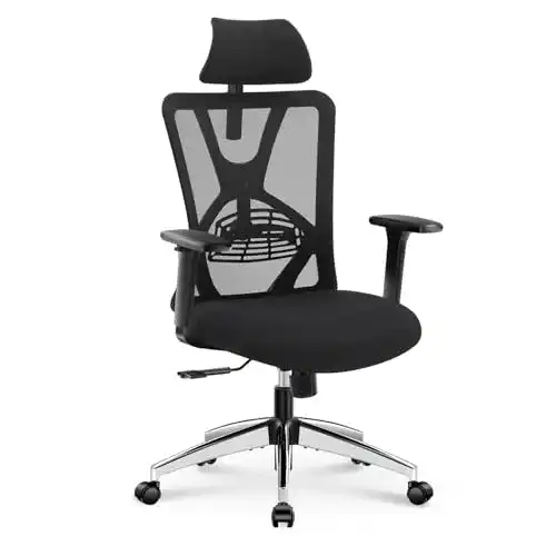 Bürostuhl Ticova Ergonomisch mit Hohem Rücken für Komfort am Schreibtisch