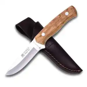 Gürtelmesser Joker Bushcraft-Messer Arrui 10 CO60 mit Olivenholzgriff