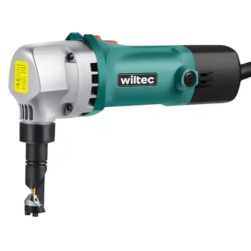 Blechknabber Wiltec 500W mit Schnitttiefe bis 2,5 mm und drehbarem Kopf
